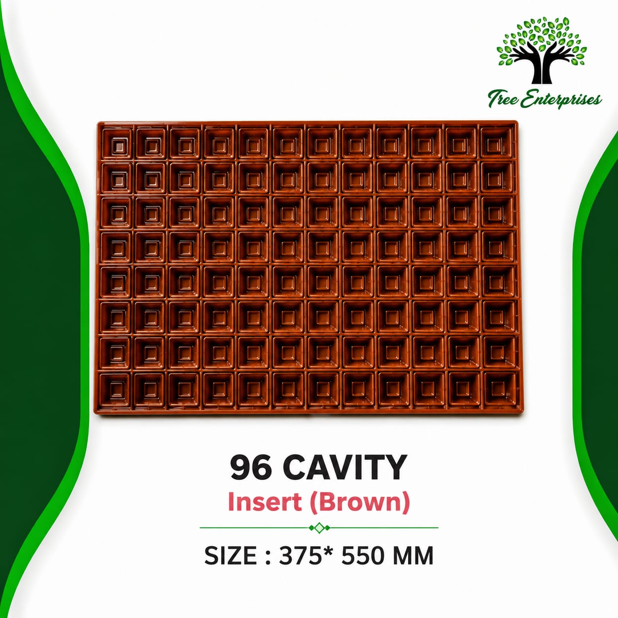 96 CAVITY SIZE 375*550MM BROWN